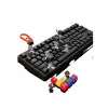 HXSJ L600 87 KEYS TWO-COLOR INJECTION KEYCAP WHITE BACKLIGHT DETACHABLE TYPE-C CABLE MECHANICAL KEYBOARD RED SWITCHES-gallery-1