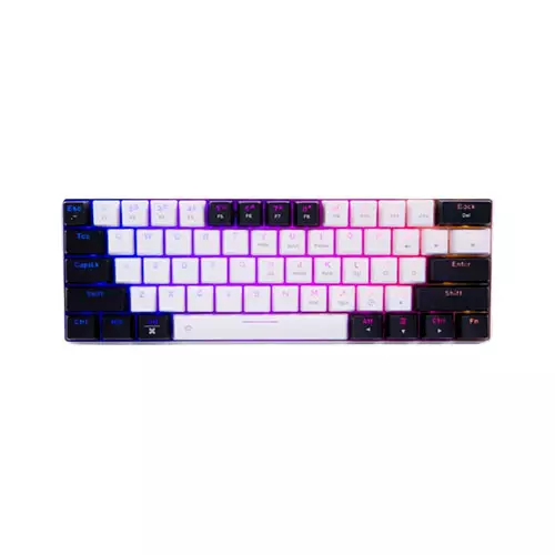 DAREU EK861S WIRED RGB GAMING KEYBOARD WHITE ON BLACK
