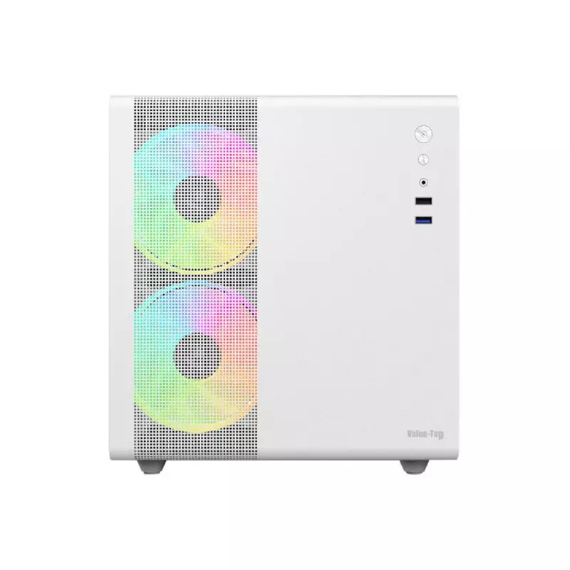 VALUE-TOP V300W COMPACT GAMING MINI TOWER MICRO ATX WHITE CASING-gallery-1