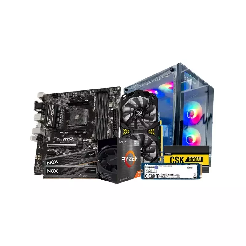 AMD RYZEN 5 5600 PELADN RX 580 8GB GPU 16GB RAM 500GB SSD GAMING PC