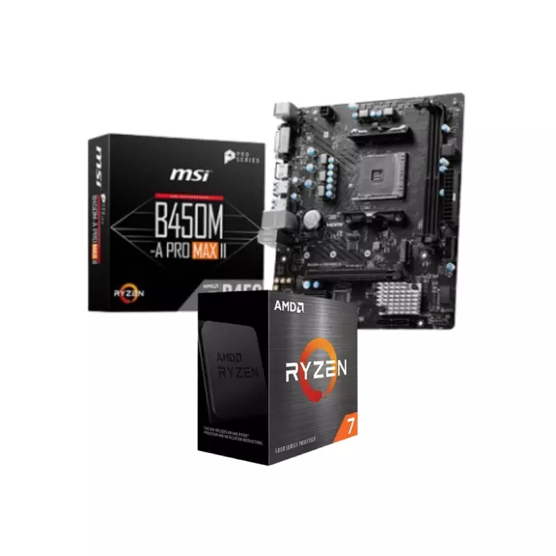 AMD RYZEN 7 5700G PROCESSOR AND MSI B450M-A PRO MAX II MOTHERBOARD COMBO
