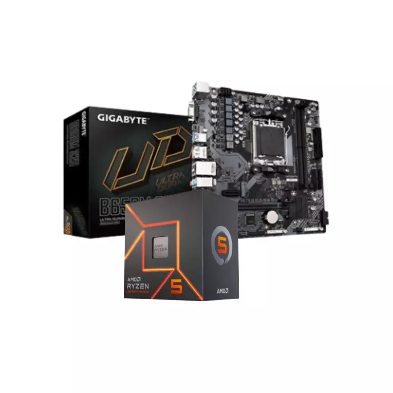 AMD RYZEN 5 7500F PROCESSOR AND GIGABYTE B650M S2H MOTHERBOARD COMBO
