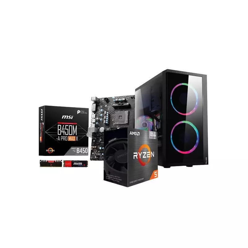 AMD RYZEN 5 5600G MSI B450M-A PRO MAX II 8GB RAM 256GB SSD BUDGET PC