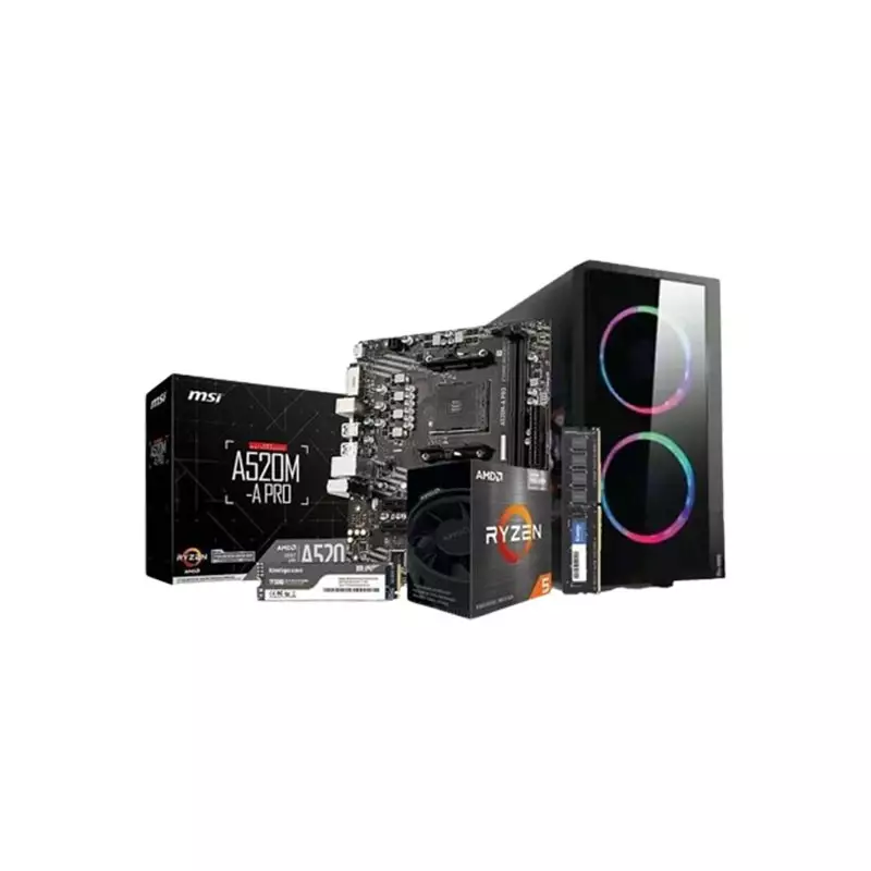 AMD Ryzen 5 5600G MSI A520m-a Pro 8GB RAM 256GB SSD Budget PC