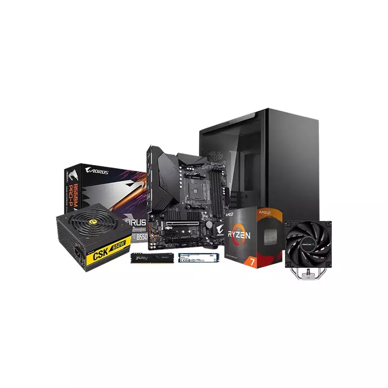 AMD Ryzen 7 5700X Gigabyte B550M Aorus Motherboard 16GB RAM 500GB SSD Budget PC