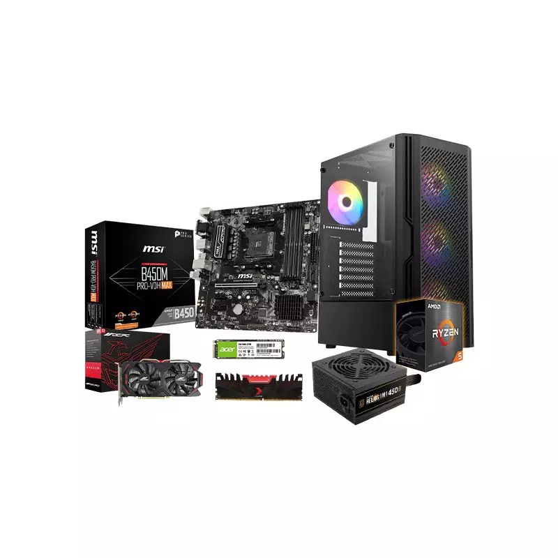 AMD Ryzen 5 5600 MSI B450M PRO-VDH MAX Motherboard 16GB RAM 512GB SSD Gaming PC