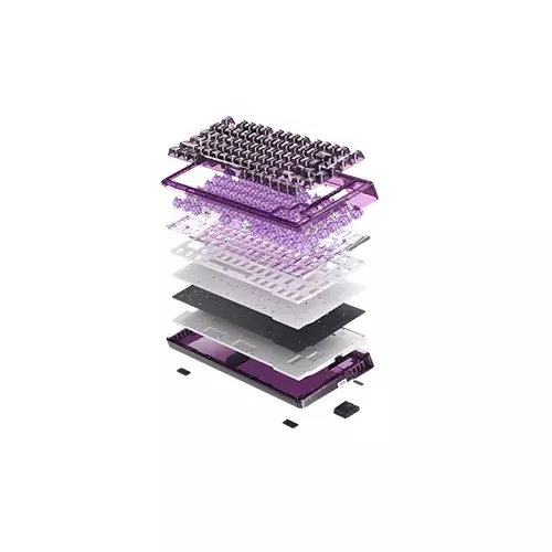 ThundeRobot K75 Tri-Mode Gasket Mount Keyboard (Transparent)-gallery-2