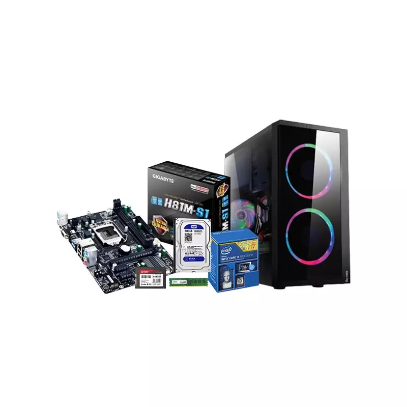 Intel Core I5 H81m Motherboard 4GB RAM 128GB SSD 500GB HDD Corporate PC