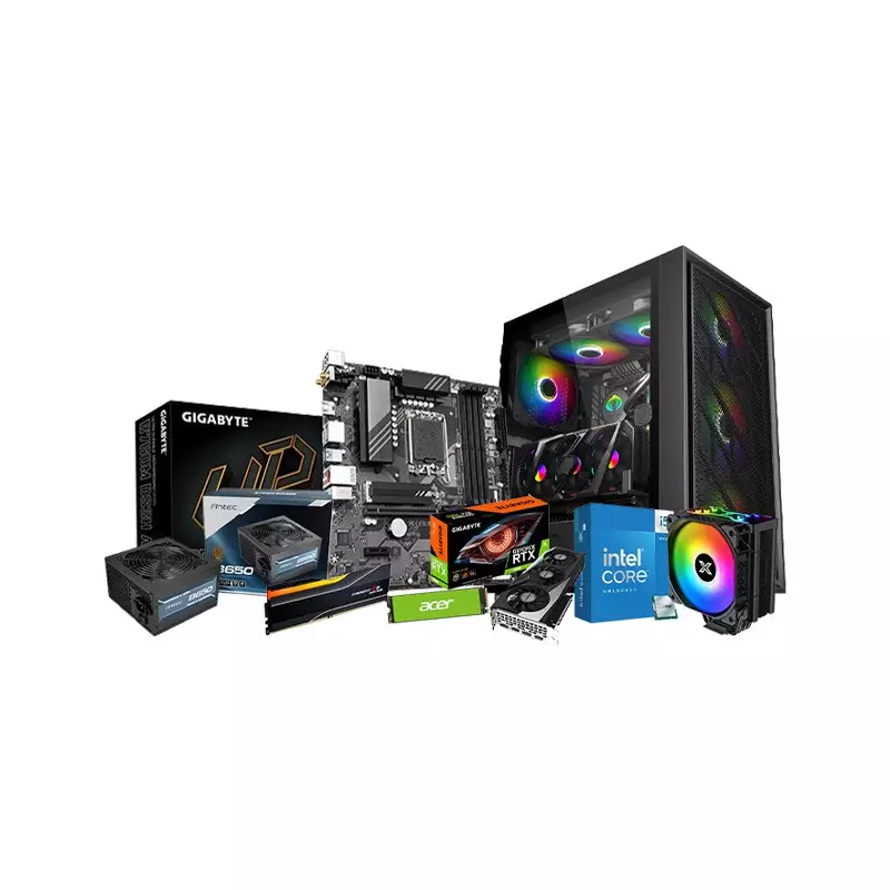 Intel Core i5 14400F Gigabyte B760M DS3H AX Motherboard 16GB RAM 500GB SSD Desktop PC with Graphic