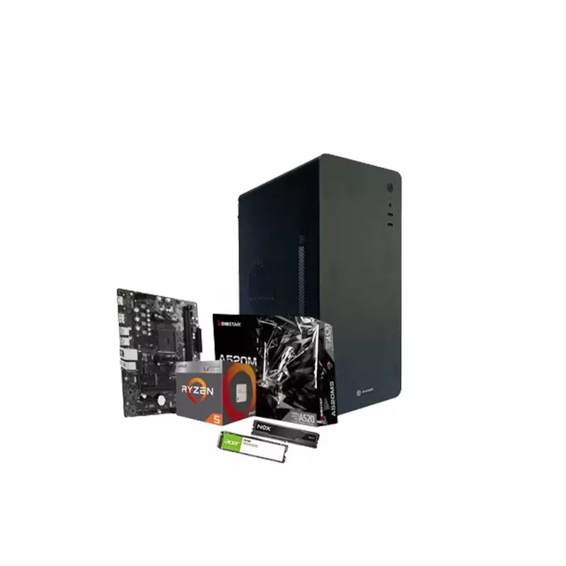 AMD Ryzen 5 2400G Biostar A520MS Motherboard 8GB RAM 128GB SSD Budget PC