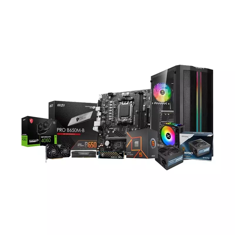 AMD RYZEN 5 7500F MSI PRO B650M-B Motherboard 16GB RAM 500GB SSD Gaming PC with 8GB Graphics Card
