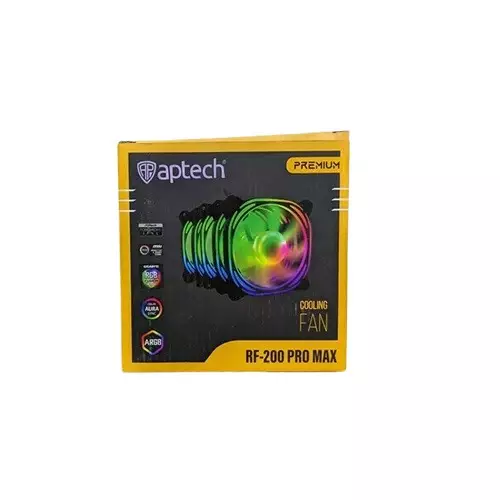 Aptech RF-200 PRO MAX RGB 5 in 1 Case Cooling Fan-gallery-1