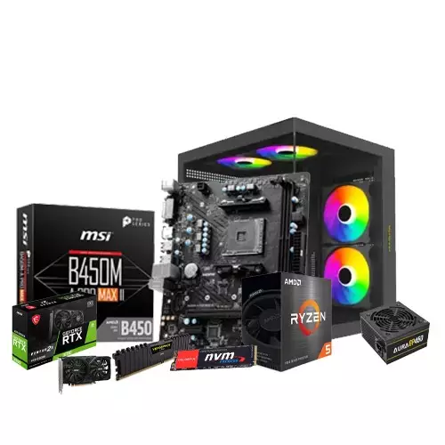 AMD Ryzen 5 5600 MSI B450M-A PRO MAX II 8GB RAM 250GB SSD Desktop PC with RTX 3050