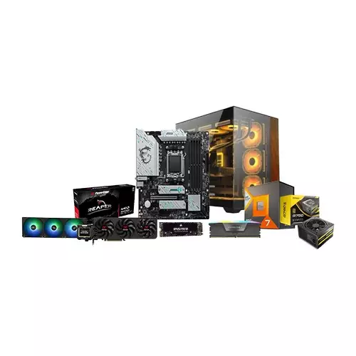 AMD RYZEN 7 7800X3D | MSI B650M GAMING PLUS WIFI | 16GB RAM | 1TB SSD Desktop PC with RX 9070 XT Graphics