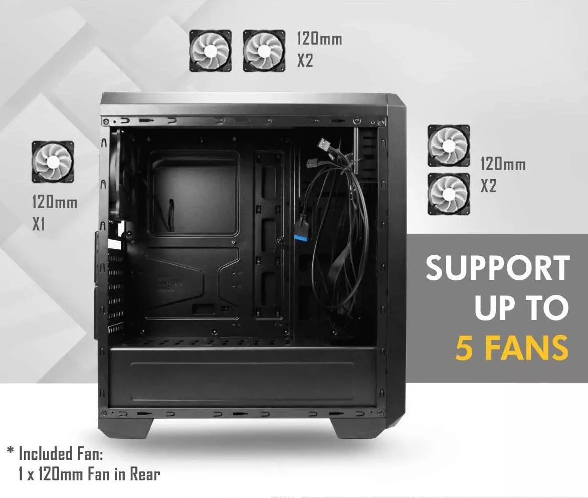 Antec NX200 ATX Mid Tower Cabinet Transparent Side Panel Gaming Case-gallery-1