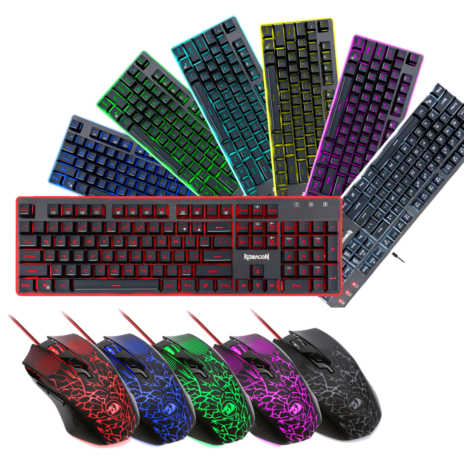 Redragon S107 Gaming Keyboard Mouse Mouse Pad Combo