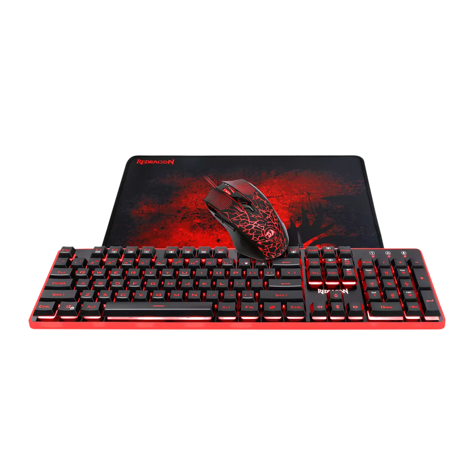 Redragon S107 Gaming Keyboard Mouse Mouse Pad Combo-gallery-1
