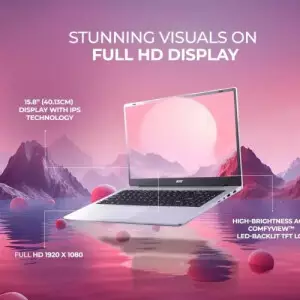 Acer Aspire 15 AS15-42 Ryzen 5 7430U 8GB RAM 512GB SSD 15.6 Inch FHD IPS Laptop (Pure Silver)-gallery-5