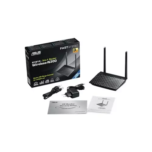 ASUS RT-N12+ 300 Mbps 2 Antenna 1614 sqft 2.4GHz Router (5 to 10 User)-gallery-2