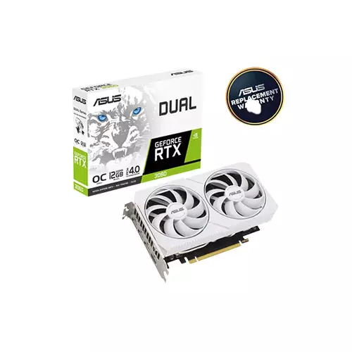 ASUS DUAL GEFORCE RTX 3060 WHITE OC EDITION 12GB GDDR6 GRAPHICS CARD-gallery-2
