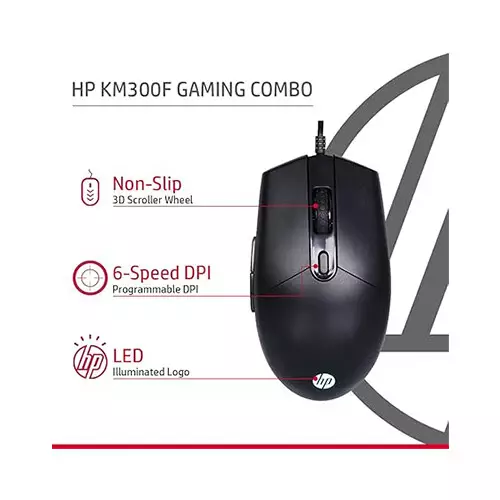 HP KM300F Wired USB Gaming Keyboard and Mouse Combo-gallery-1