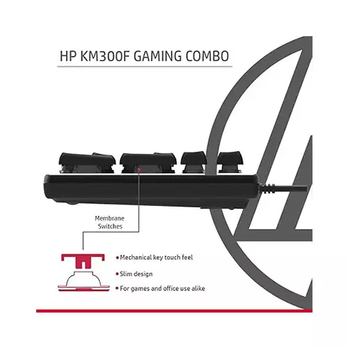 HP KM300F Wired USB Gaming Keyboard and Mouse Combo-gallery-3