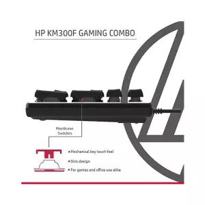HP KM300F Wired USB Gaming Keyboard and Mouse Combo-gallery-3