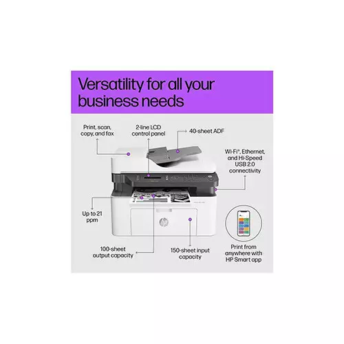 HP Laser MFP 137fnw Multifunction Mono Laser Printer-gallery-1