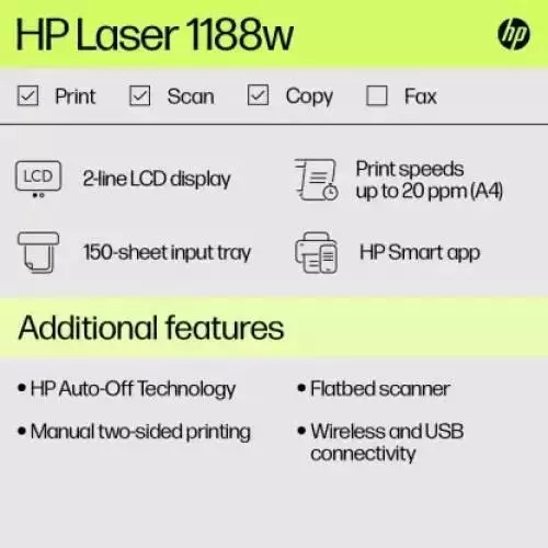 HP Laser MFP 1188w Multifunction AIO Mono Laser Printer-gallery-5