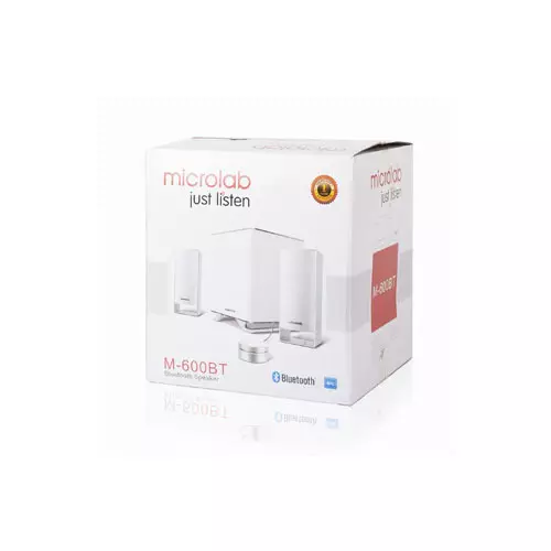 MICROLAB M-600BT 2:1 BLUETOOTH WHITE SPEAKER-2