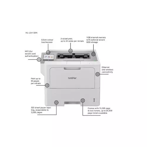 Brother HL-L6410DN Single Function Mono Laser Printer-gallery-3