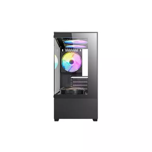 Antec VCX100M ARGB M-ATX Mini Tower Gaming Desktop Case (Black)-gallery-1