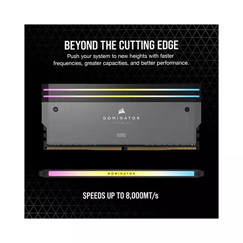 Corsair DOMINATOR TITANIUM RGB 64GB (2X32GB) DDR5 DRAM 6000mhz Cl30 AMD XMP Desktop RAM (Grey)-gallery-2