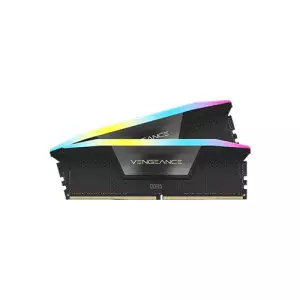 Corsair VENGEANCE RGB 16GB (2x8GB) DDR5 DRAM 5200MT/s CL40 Desktop RAM (Black)-gallery-1