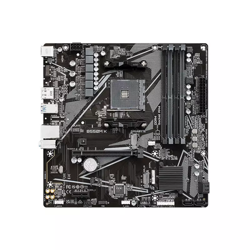 GIGABYTE B550M K AMD AM4 ULTRA DURABLE MICRO ATX MOTHERBOARD-gallery-1