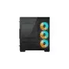 Gigabyte C500 Panoramic Stealth Mid Tower ATX Desktop Case (Black)-gallery-1