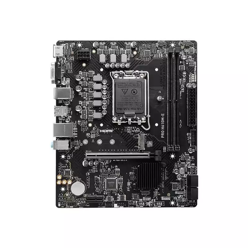 MSI PRO H610M-E DDR5 Intel 14th Gen Micro-ATX Motherboard-gallery-1