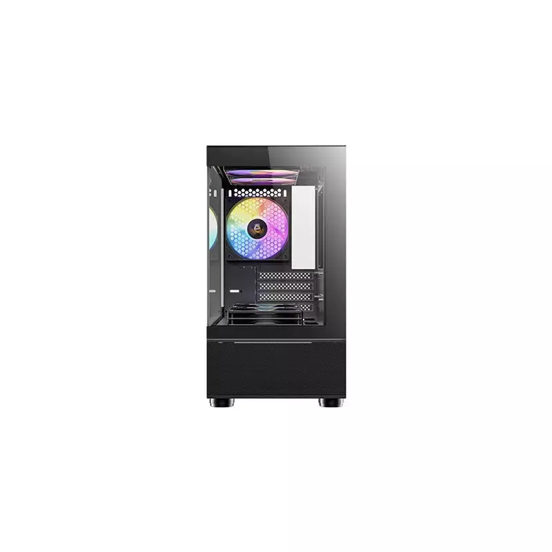 Antec CX200M RGB ELITE Mid Tower RGB Tempered Glass mATX Case (Black)-gallery-2