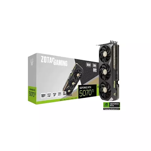 ZOTAC GAMING GeForce RTX 5070 TI SOLID CORE OC 16GB GDDR7 Graphics Card