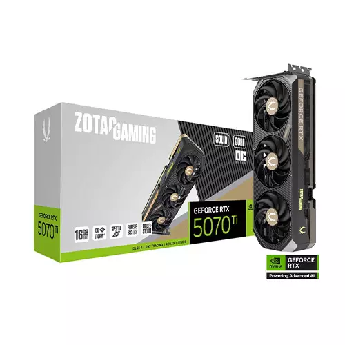 ZOTAC GAMING GeForce RTX 5070 Ti SOLID CORE OC 16GB GDDR7 Graphics Card