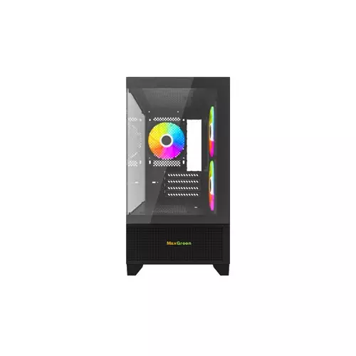 MaxGreen 350 Mid-Tower M-ATX Desktop Gaming Case-gallery-1
