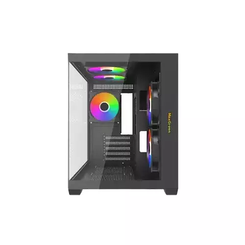 MaxGreen E275-S02 ARGB Mid-Tower M-ATX Black Gaming Case With 5x ARGB Fan-gallery-2