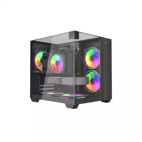 MaxGreen S275-33 Mid-Tower M-ATX Gaming Computer Black Case