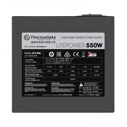 Thermaltake Litepower 550W Sleeve Cable Power Supply with 3 years warranty-gallery-2