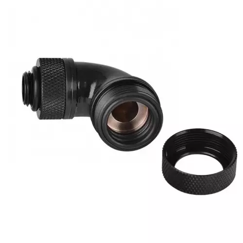 Thermaltake Pacific PETG Tube 90-Degree Dual Compression 16mm OD -Black-gallery-1