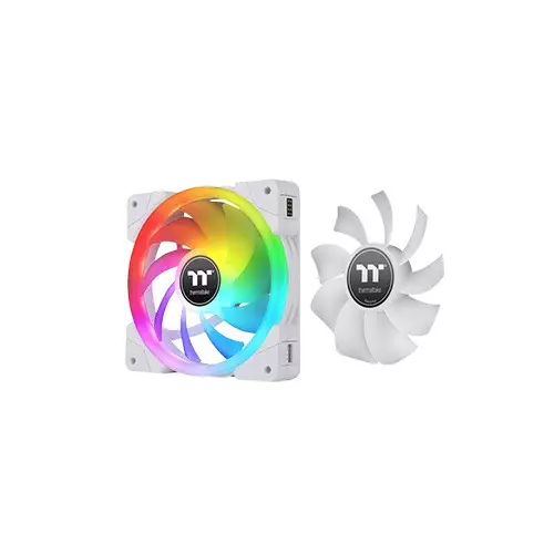 Thermaltake SWAFAN EX12 RGB 3-Fan Pack PC Cooling TT Premium Edition Snow White Fan-gallery-1