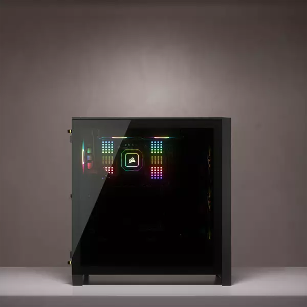 Corsair iCUE 4000X RGB Tempered Glass Mid-Tower ATX Case — Black-gallery-4
