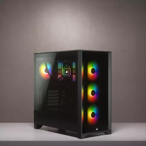 Corsair iCUE 4000X RGB Tempered Glass Mid-Tower ATX Case — Black-gallery-5