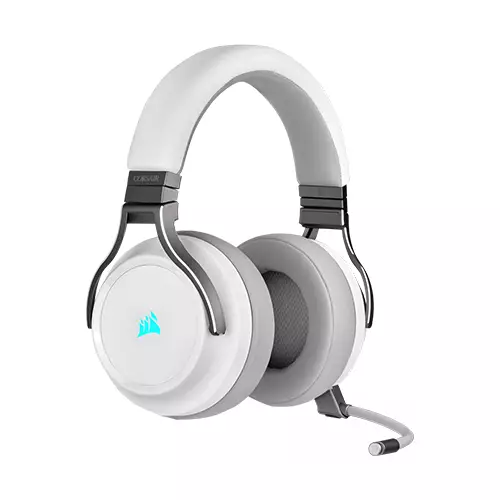 Corsair VIRTUOSO RGB WIRELESS High-Fidelity Gaming Headset (White)-gallery-1