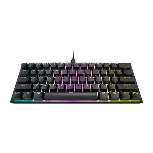 Corsair K65 RGB MINI 60% CHERRY MX SPEED Mechanical Gaming Keyboard (Black)-gallery-1